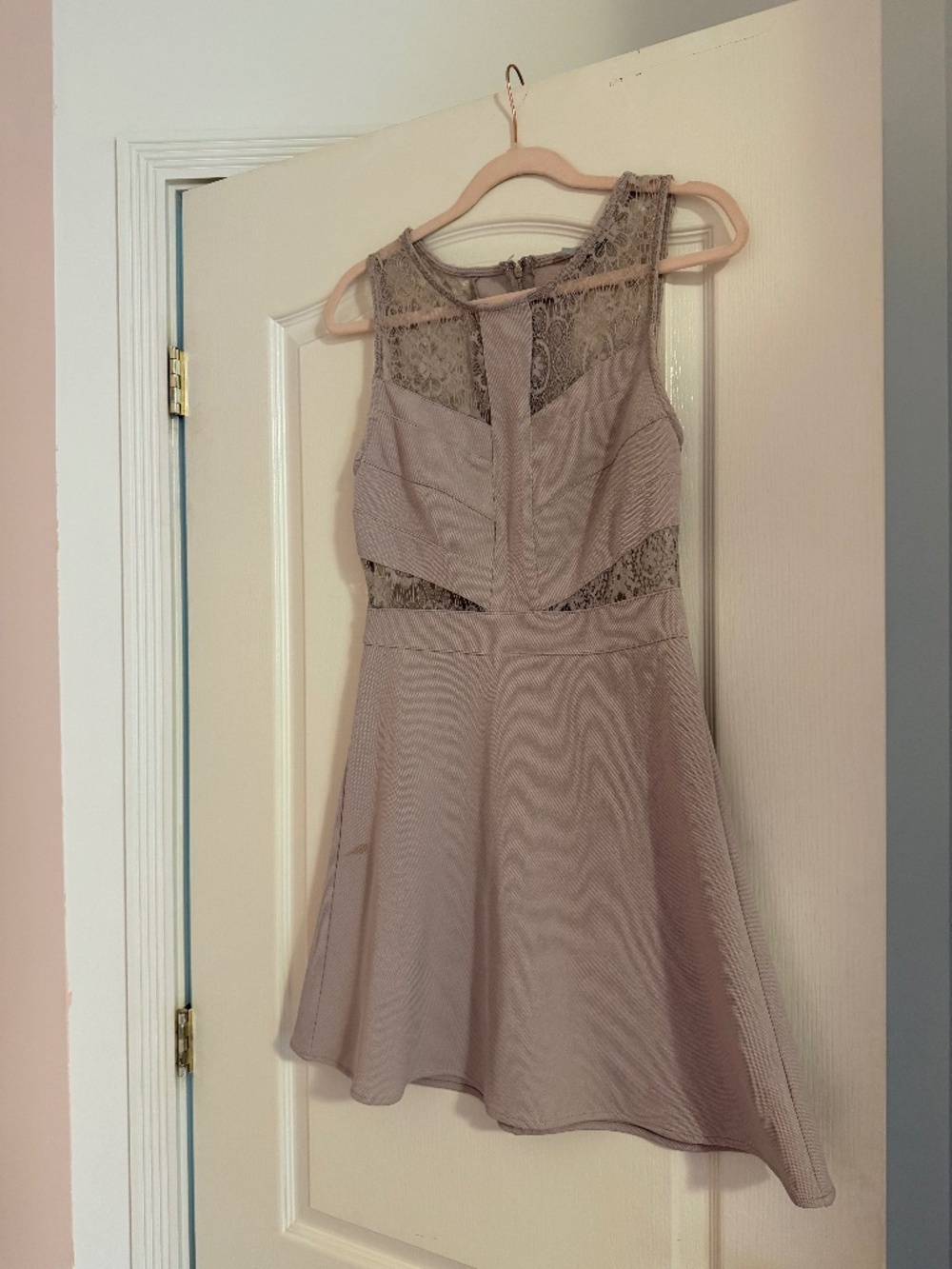Lace insert dress